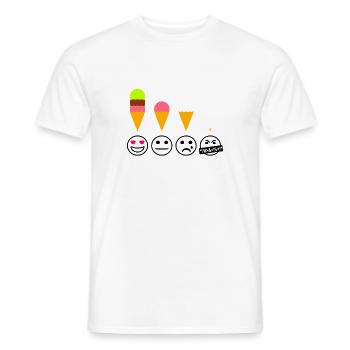 Glace Émotions Glace Drôle Drôle Été Joie - T-shirt homme - blanc - Devant - AI Model Male 178 dark (178cm)