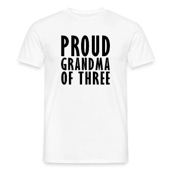 Proud Grandma Of 3 - Männer T-Shirt - Weiß - Vorne - AI Model Male 178 dark (178cm)