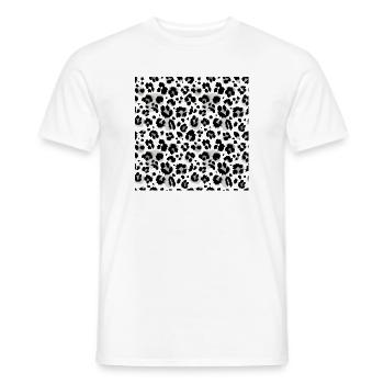 Pflegeleichter Animal-Print Schwarz-Weiß Muster - Männer T-Shirt - Weiß - Vorne - AI Model Male 178 dark (178cm)