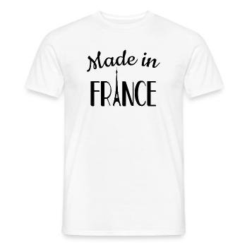 Made in France - Men's T-Shirt - white - Front - AI Model Male 178 dark (178cm)