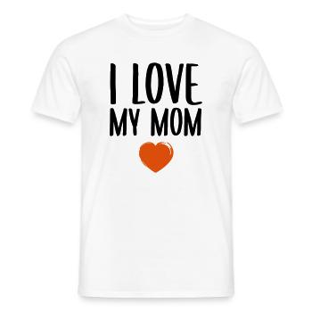 I love my mom - Men's T-Shirt - white - Front - AI Model Male 178 dark (178cm)