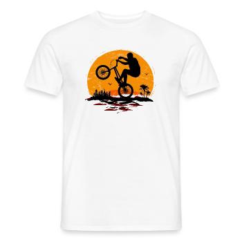 Vélo BMX | Vélo BMX | Sun | été - T-shirt homme - blanc - Devant - AI Model Male 178 dark (178cm)