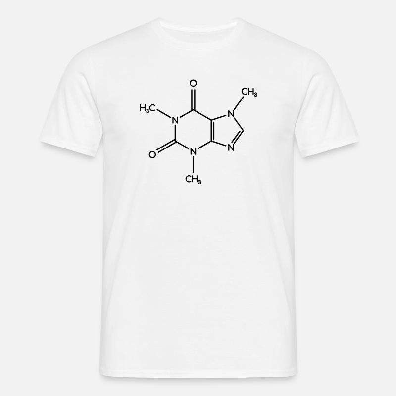 Caffeine Molecule - Structural Formula - Men's T-Shirt - white