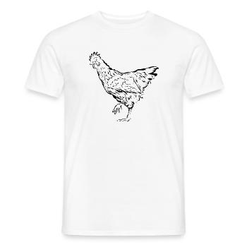 Chicken Chicken Hen - Men's T-Shirt - white - Front - AI Model Male 178 dark (178cm)