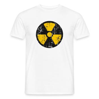 Strahlungs-Grunge-Ikon Nuklearwarnsymbol - Männer T-Shirt - Weiß - Vorne - AI Model Male 178 dark (178cm)