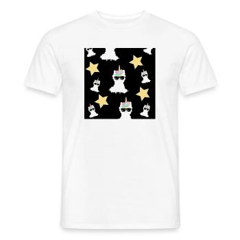 alpaca - Men's T-Shirt - white - Front - AI Model Male 178 dark (178cm)