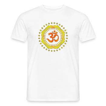 OM SYMBOL OM orange-yellow-green - Männer T-Shirt - Weiß - Vorne - AI Model Male 178 dark (178cm)