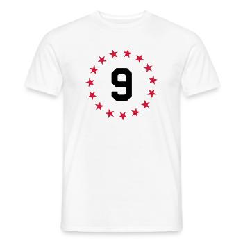 Nummer 9 - Männer T-Shirt - Weiß - Vorne - AI Model Male 178 dark (178cm)