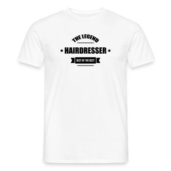 Hairdresser - Hairdresser - Hairdresser - Men's T-Shirt - white - Front - AI Model Male 178 dark (178cm)