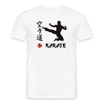 Karate black - Men's T-Shirt - white - Front - AI Model Male 178 dark (178cm)
