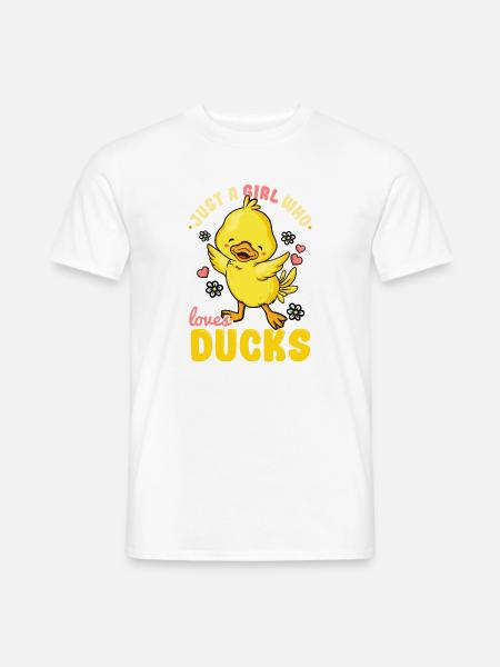 Ente Entenliebhaber - Männer T-Shirt - Weiß
