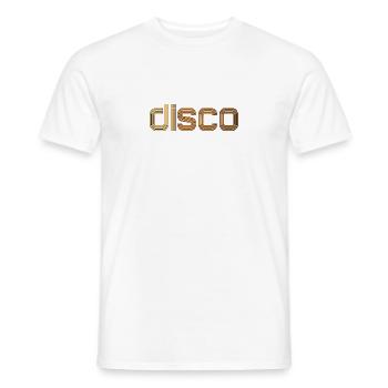 Disco Neon Linienlogo - Männer T-Shirt - Weiß - Vorne - AI Model Male 178 dark (178cm)