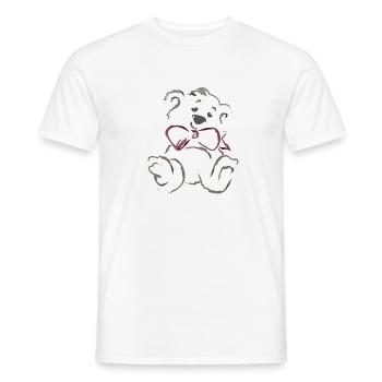 Cute Teddy Bear - Men's T-Shirt - white - Front - AI Model Male 178 dark (178cm)