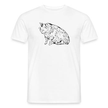 Porcs porcs - T-shirt homme - blanc - Devant - AI Model Male 178 dark (178cm)