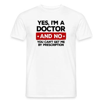 Médecin médecin spécialiste urgentiste médecin assistant emploi - T-shirt homme - blanc - Devant - AI Model Male 178 dark (178cm)