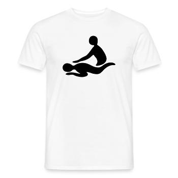 Massage - Männer T-Shirt - Weiß - Vorne - AI Model Male 178 dark (178cm)