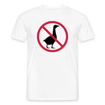 Goose forbidden sign - Men's T-Shirt - white - Front - AI Model Male 178 dark (178cm)