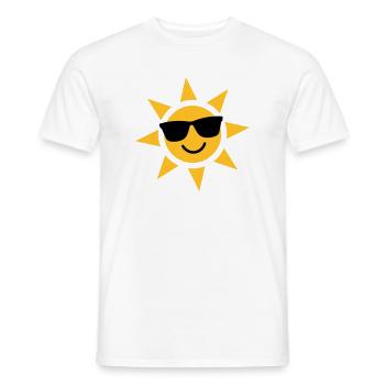 Sunny Sunglasses Sunburst - Men's T-Shirt - white - Front - AI Model Male 178 dark (178cm)