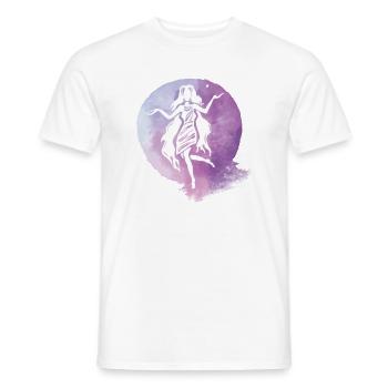 Purple Watercolor Dancer Silhouette - Men's T-Shirt - white - Front - AI Model Male 178 dark (178cm)