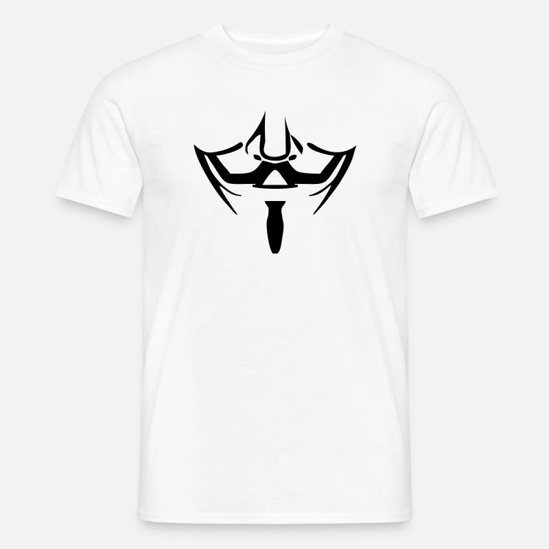 Anonymous Maske - Männer T-Shirt - Weiß