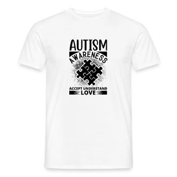 Vibrant pattern on elegant fabric - Men's T-Shirt - white - Front - AI Model Male 178 dark (178cm)