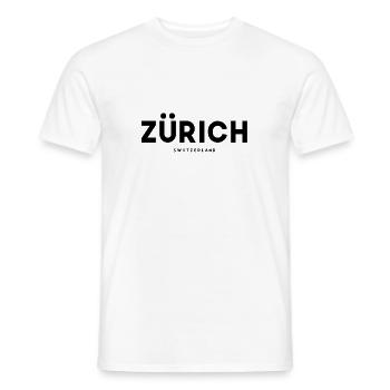 Zürich Zürcher Schweiz - Männer T-Shirt - Weiß - Vorne - AI Model Male 178 dark (178cm)