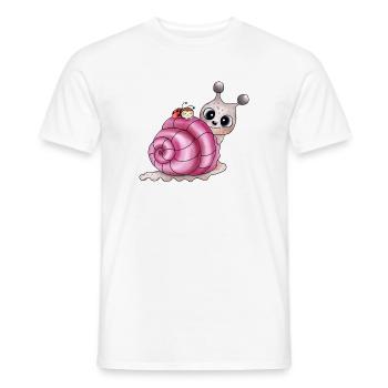 schneckenhaus pink - Männer T-Shirt - Weiß - Vorne - AI Model Male 178 dark (178cm)