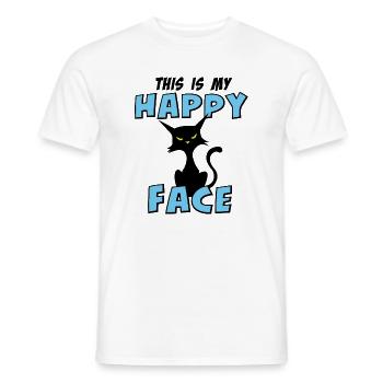 Cat cats funny - Men's T-Shirt - white - Front - AI Model Male 178 dark (178cm)