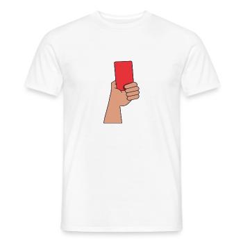 Fußball - rote Karte Schiedsrichter foul - Männer T-Shirt - Weiß - Vorne - AI Model Male 178 dark (178cm)