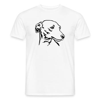 Italian greyhound head - Men's T-Shirt - white - Front - AI Model Male 178 dark (178cm)