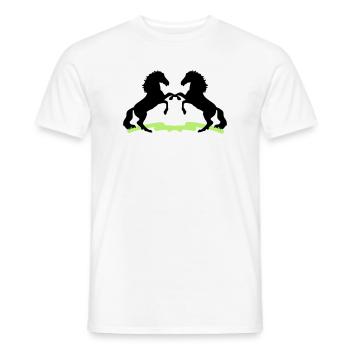 Chevaux - T-shirt homme - blanc - Devant - AI Model Male 178 dark (178cm)