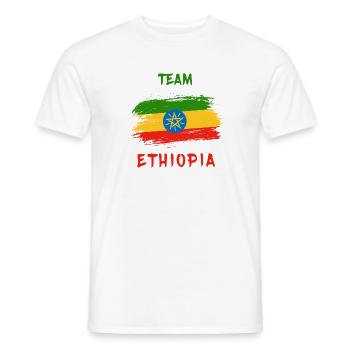 Team Ethiopia design / gift idea - Men's T-Shirt - white - Front - AI Model Male 178 dark (178cm)