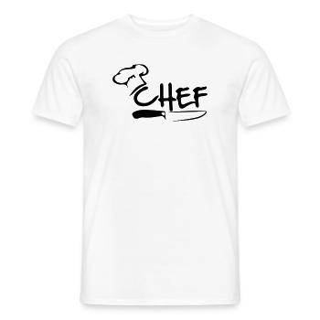 Chef - T-shirt homme - blanc - Devant - AI Model Male 178 dark (178cm)