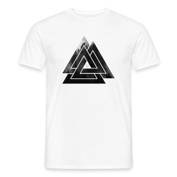 Valknut symbole viking - T-shirt homme - blanc - Devant - AI Model Male 178 dark (178cm)