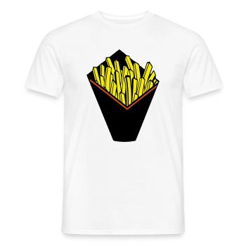 CORNET DE FRITE - T-shirt homme - blanc - Devant - AI Model Male 178 dark (178cm)