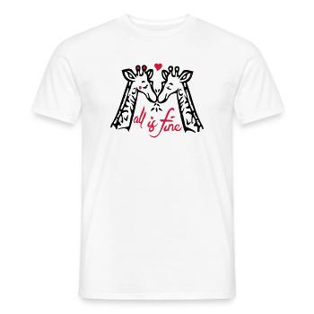 Giraffen Liebe - Männer T-Shirt - Weiß - Vorne - AI Model Male 178 dark (178cm)