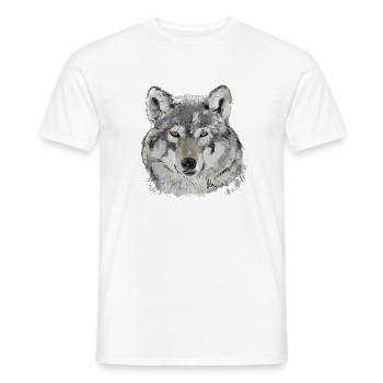 Loup - T-shirt homme - blanc - Devant - AI Model Male 178 dark (178cm)