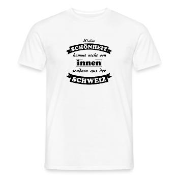 Schweiz - Männer T-Shirt - Weiß - Vorne - AI Model Male 178 dark (178cm)