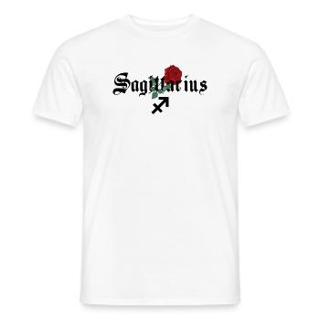 Schütze-Rosen-Tierkreis - Männer T-Shirt - Weiß - Vorne - AI Model Male 178 dark (178cm)