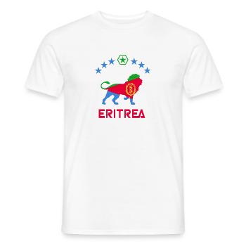 Conception de lion d'Érythrée - T-shirt homme - blanc - Devant - AI Model Male 178 dark (178cm)