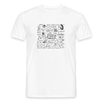 50 birthday math teacher - Men's T-Shirt - white - Front - AI Model Male 178 dark (178cm)