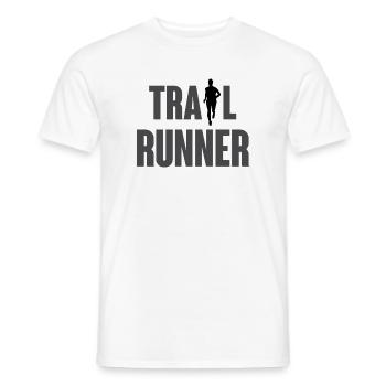 Coureur de trail - T-shirt homme - blanc - Devant - AI Model Male 178 dark (178cm)