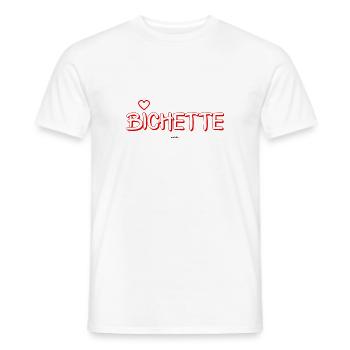 bichette - T-shirt homme - blanc - Devant - AI Model Male 178 dark (178cm)