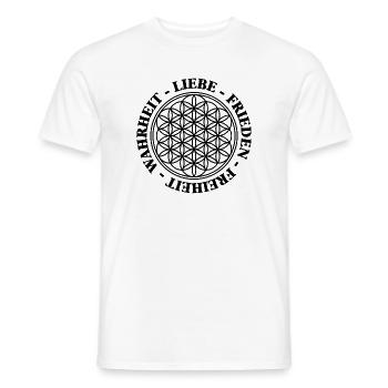 Liebe Frieden Freiheit Wahrheit BDL 1 - Männer T-Shirt - Weiß - Vorne - AI Model Male 178 dark (178cm)