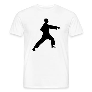 Punch karaté ou teakwondo punch - T-shirt homme - blanc - Devant - AI Model Male 178 dark (178cm)
