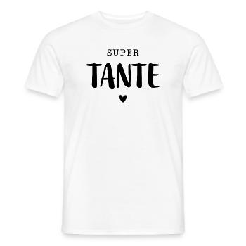 Super Tante mit Herz - Männer T-Shirt - Weiß - Vorne - AI Model Male 178 dark (178cm)