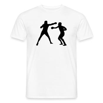 Entraînement de combat de boxe - T-shirt homme - blanc - Devant - AI Model Male 178 dark (178cm)