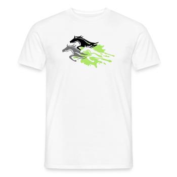 pferde - hengst - stute - fohlen - Männer T-Shirt - Weiß - Vorne - AI Model Male 178 dark (178cm)