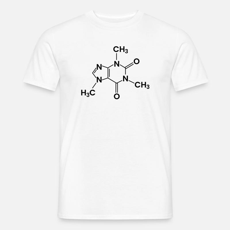 Coffee Chemical Structure Caffeine - Men’s T-shirt - white