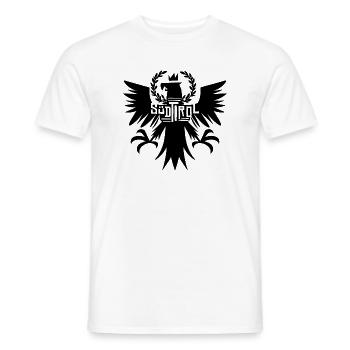 Abstract Transition Floral Pattern - Men's T-Shirt - white - Front - AI Model Male 178 dark (178cm)